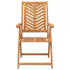 vidaXL Garden Chair Solid Acacia Wood Recliner Outdoor Seating Furniture