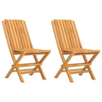 vidaXL Teak Folding Garden Chairs for Outdoor Use