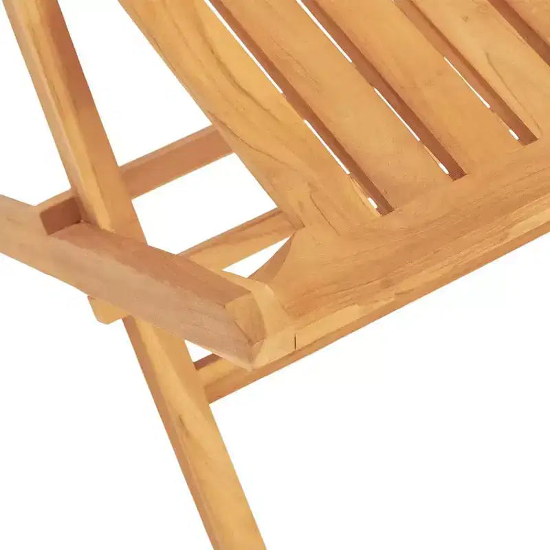 vidaXL Teak Folding Garden Chairs for Outdoor Use