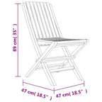 vidaXL Teak Folding Garden Chairs for Outdoor Use