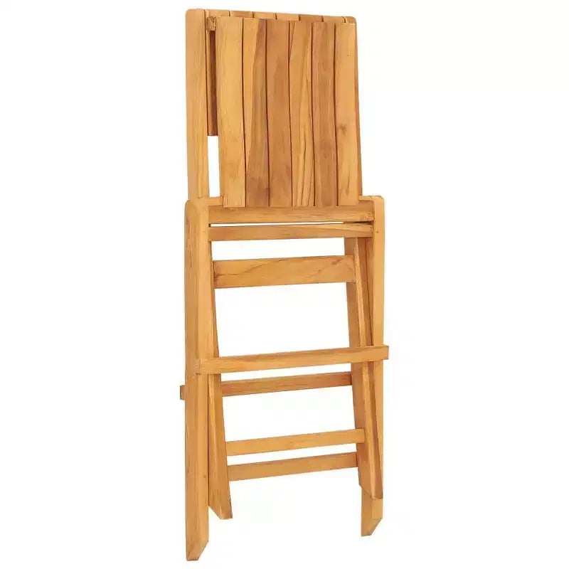 vidaXL Set of 2 Folding Garden Chairs in Solid Teak Wood