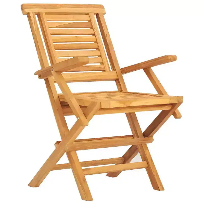 vidaXL Sedie da giardino pieghevoli 2 pz Legno massello di teak Standard