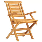 vidaXL Sedie da giardino pieghevoli 2 pz Legno massello di teak Standard