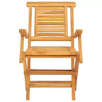 vidaXL Sedie da giardino pieghevoli 2 pz Legno massello di teak Standard