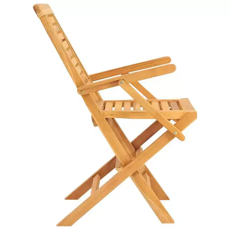 vidaXL Sedie da giardino pieghevoli 2 pz Legno massello di teak Standard