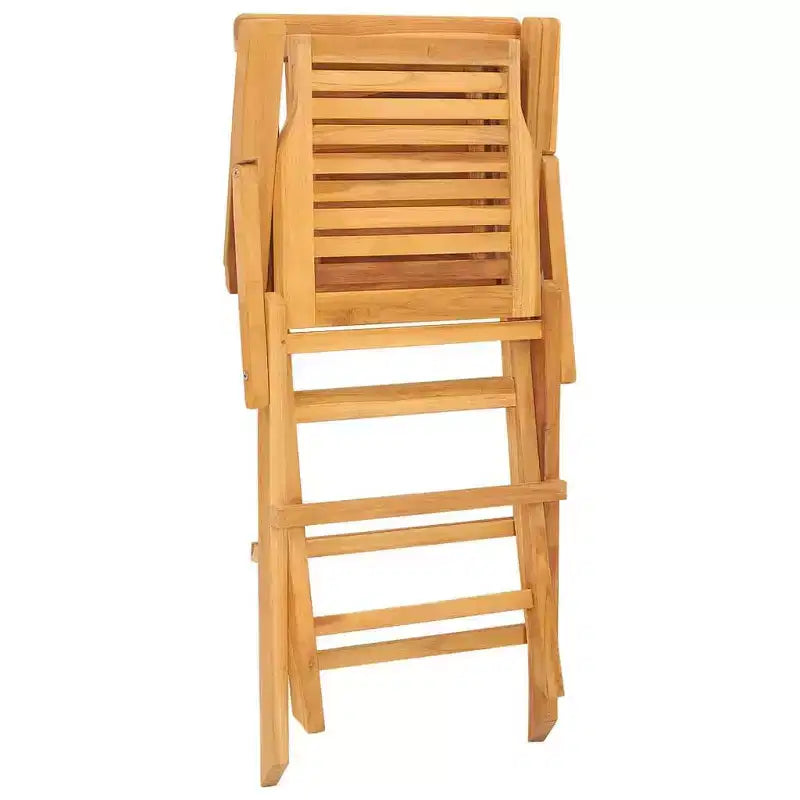 vidaXL Sedie da giardino pieghevoli 2 pz Legno massello di teak Standard