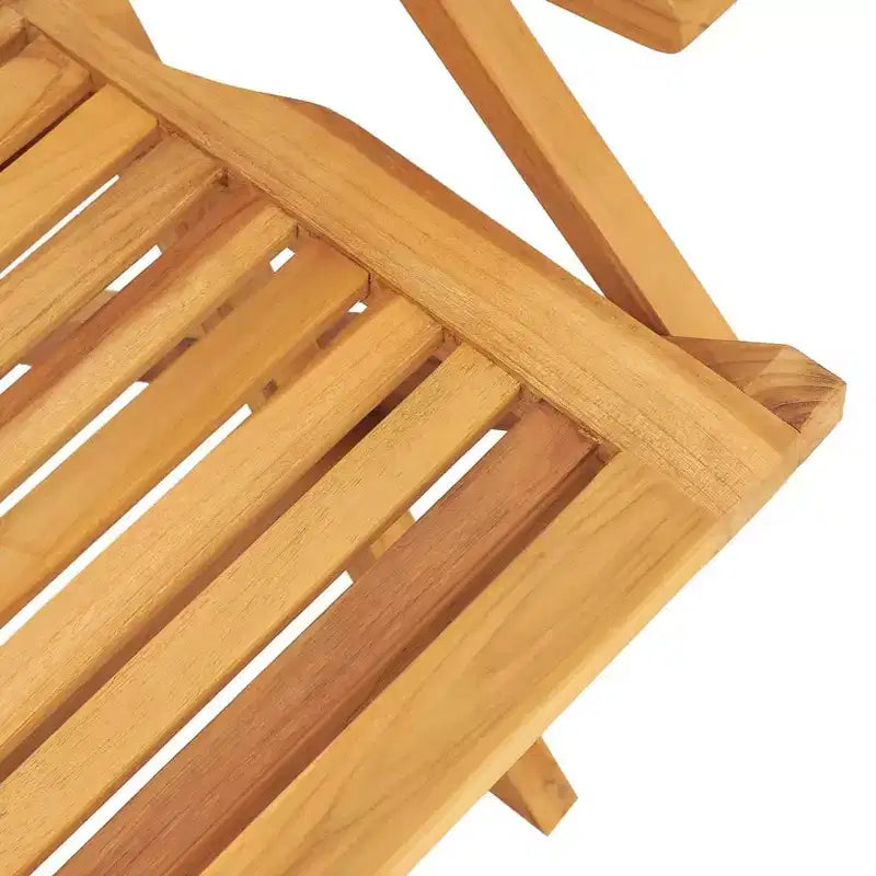 vidaXL Sedie da giardino pieghevoli 2 pz Legno massello di teak Standard