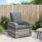 vidaXL Garden Reclining Chair PE Rattan Single Sofa