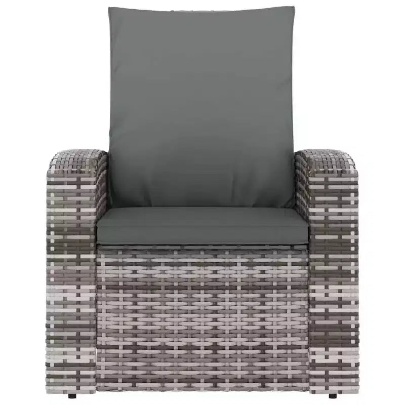 vidaXL Garden Reclining Chair PE Rattan Single Sofa