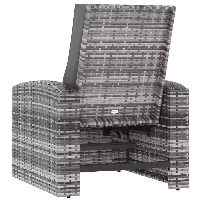 vidaXL Garden Reclining Chair PE Rattan Single Sofa