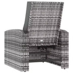 vidaXL Garden Reclining Chair PE Rattan Single Sofa