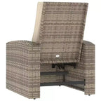 vidaXL Garden Reclining Chair PE Rattan Single Sofa