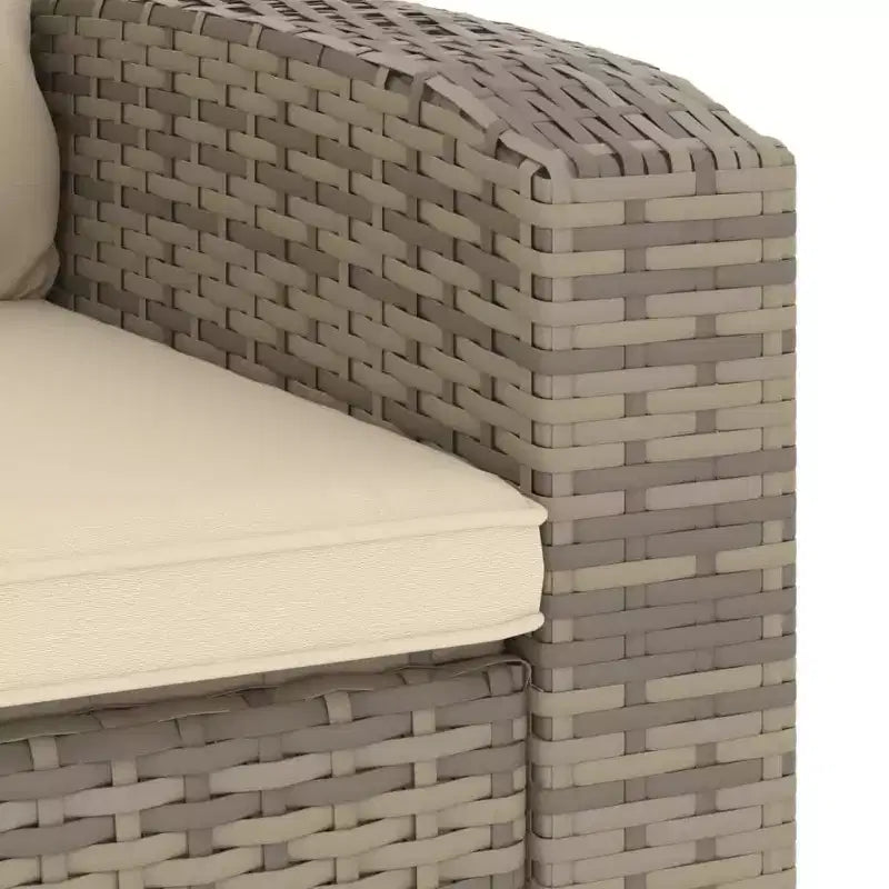 vidaXL Garden Reclining Chair PE Rattan Single Sofa