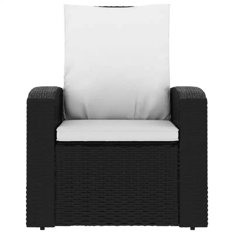 vidaXL Garden Reclining Chair PE Rattan Single Sofa