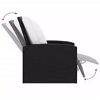 vidaXL Garden Reclining Chair PE Rattan Single Sofa