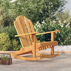 vidaXL Garden Adirondack Rocking Chairs 2 pcs Solid Teak Outdoor Furniture
