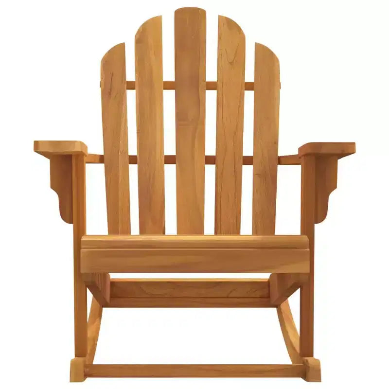 vidaXL Garden Adirondack Rocking Chairs 2 pcs Solid Teak Outdoor Furniture