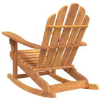 vidaXL Garden Adirondack Rocking Chairs 2 pcs Solid Teak Outdoor Furniture