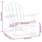 vidaXL Garden Adirondack Rocking Chairs 2 pcs Solid Teak Outdoor Furniture