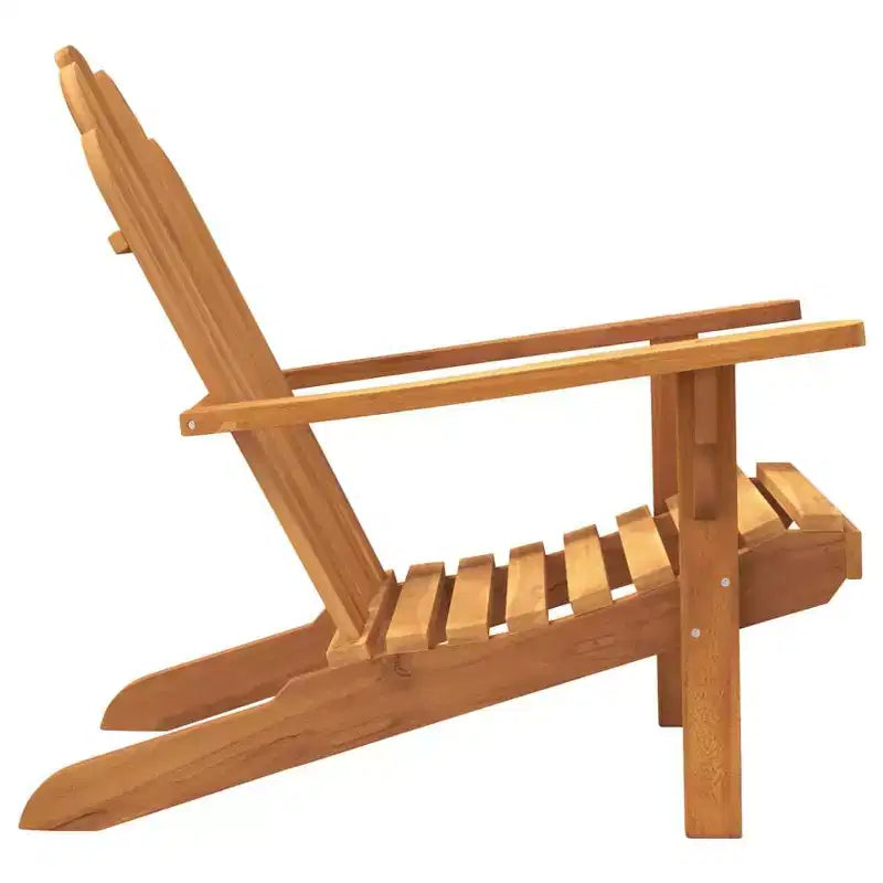 vidaXL Garden Adirondack Chair - Solid Teak Wood - Finish - Outdoor Seating