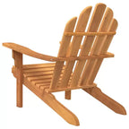 vidaXL Garden Adirondack Chair - Solid Teak Wood - Finish - Outdoor Seating