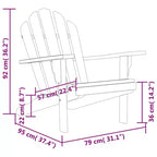 vidaXL Garden Adirondack Chair - Solid Teak Wood - Finish - Outdoor Seating