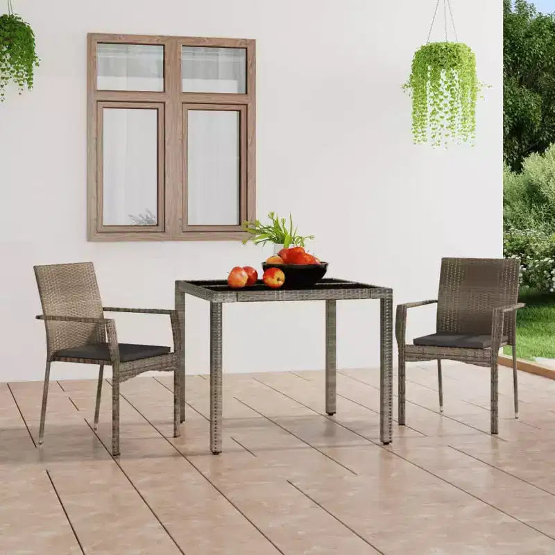 vidaXL Eleganti sedie da pranzo da esterno con cuscini