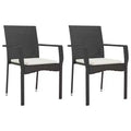 vidaXL Chic Outdoor Dining Chairs with Cushions
