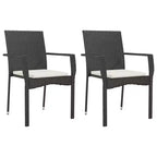 vidaXL Chic Outdoor Dining Chairs with Cushions