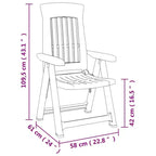vidaXL Outdoor Reclining Chairs - Lightweight and Adjustable 2 pcs