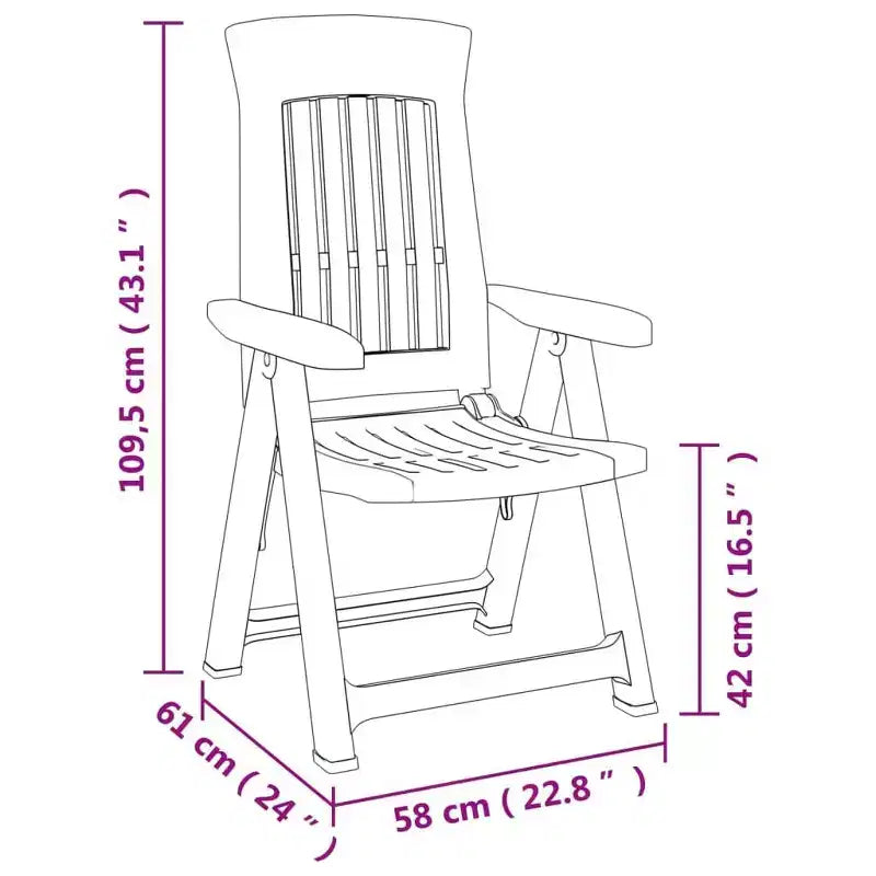 vidaXL Outdoor Reclining Chairs - Lightweight and Adjustable 2 pcs