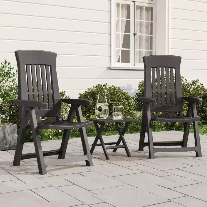 vidaXL Outdoor Reclining Chairs - Lightweight and Adjustable 2 pcs