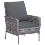 vidaXL Garden Lounge Chair with Cushions and Footstool
