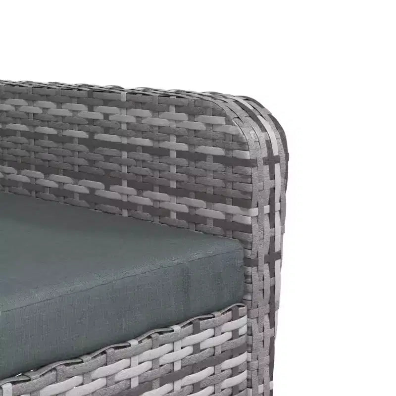 vidaXL Garden Lounge Chair with Cushions and Footstool