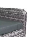 vidaXL Garden Lounge Chair with Cushions and Footstool