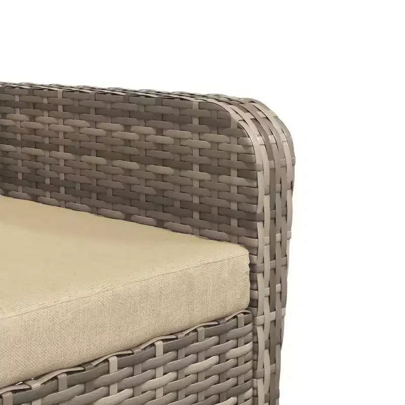 vidaXL Garden Lounge Chair with Cushions and Footstool