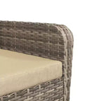 vidaXL Garden Lounge Chair with Cushions and Footstool