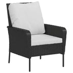 vidaXL Garden Lounge Chair with Cushions and Footstool