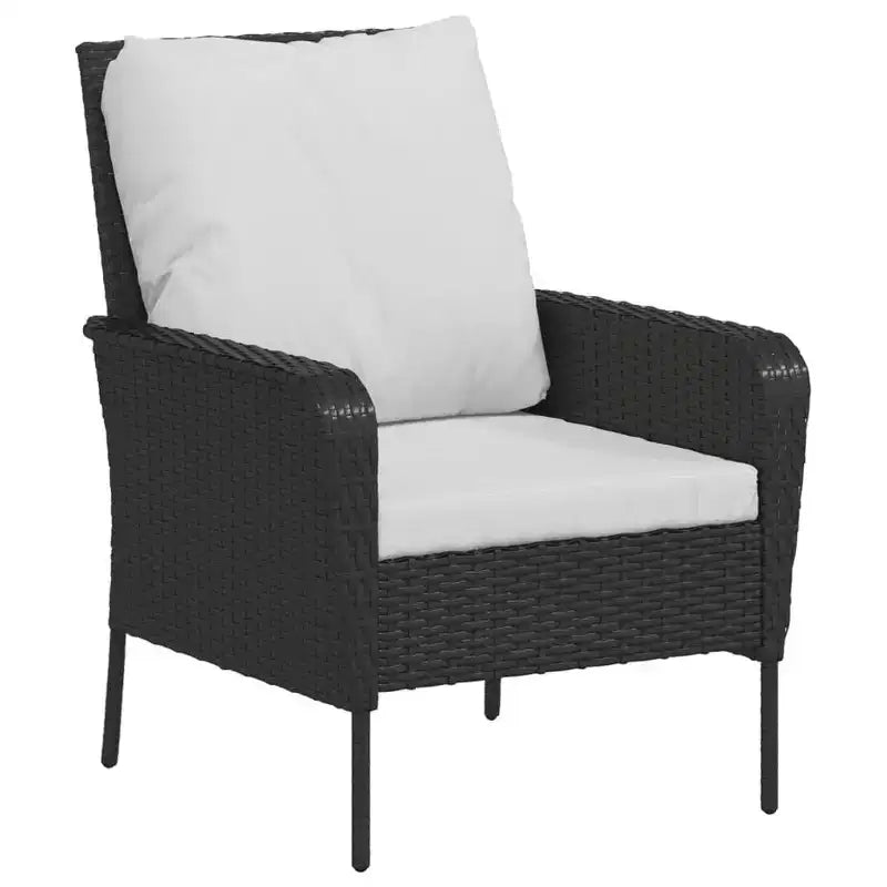 vidaXL Garden Lounge Chair with Cushions and Footstool
