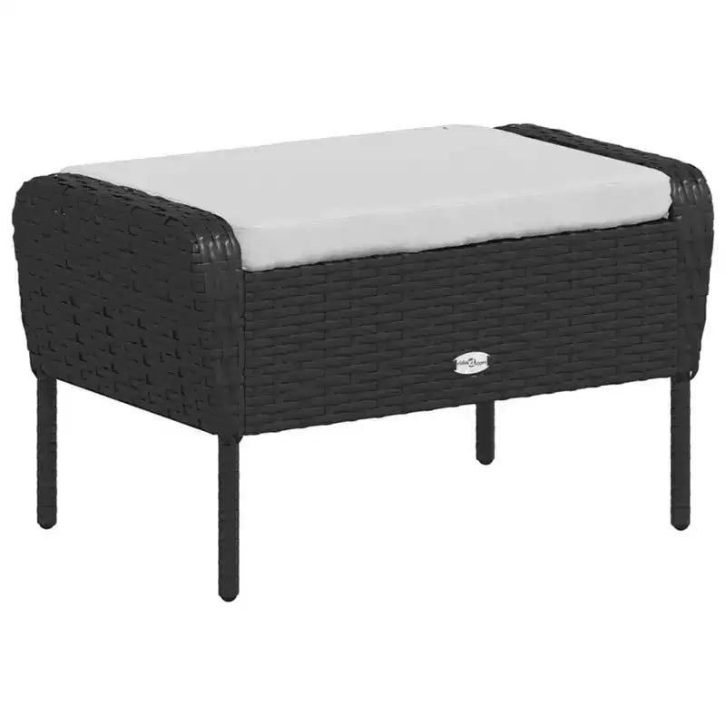 vidaXL Garden Lounge Chair with Cushions and Footstool
