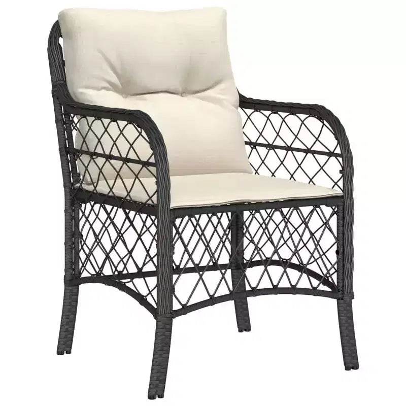 vidaXL Set di 2 Sedie da Giardino in Rattan PE Standard con Rivestimento Rimovibile