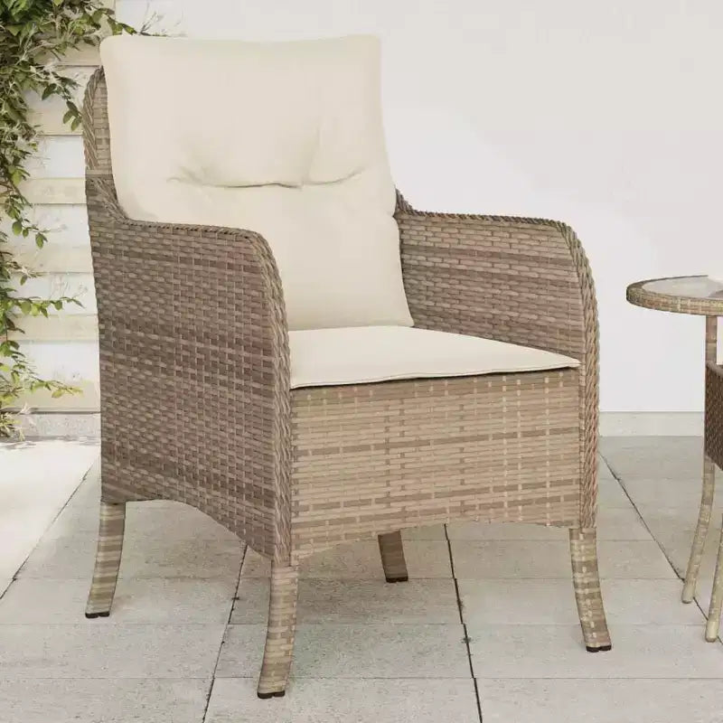vidaXL Set di 2 Sedie da Giardino in Rattan PE Standard con Rivestimento Rimovibile