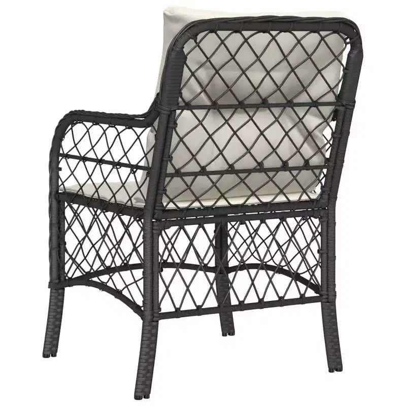 vidaXL Set di 2 Sedie da Giardino in Rattan PE Standard con Rivestimento Rimovibile