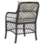 vidaXL Set di 2 Sedie da Giardino in Rattan PE Standard con Rivestimento Rimovibile
