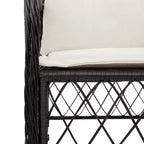 vidaXL Set di 2 Sedie da Giardino in Rattan PE Standard con Rivestimento Rimovibile