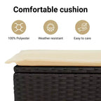 vidaXL Set di 2 Sedie da Giardino in Rattan PE Standard con Rivestimento Rimovibile