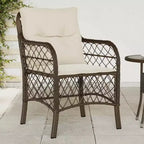 vidaXL Set di 2 Sedie da Giardino in Rattan PE Standard con Rivestimento Rimovibile