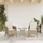 vidaXL Set di 2 Sedie da Giardino in Rattan PE Standard con Rivestimento Rimovibile