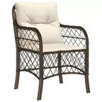 vidaXL Set di 2 Sedie da Giardino in Rattan PE Standard con Rivestimento Rimovibile