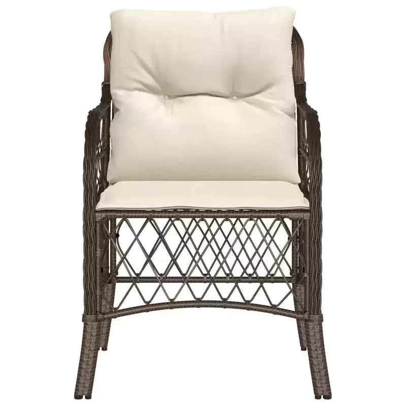 vidaXL Set di 2 Sedie da Giardino in Rattan PE Standard con Rivestimento Rimovibile